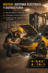 mantenimiento motor grua horquilla