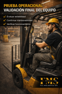pruebas operacionales grua horquilla